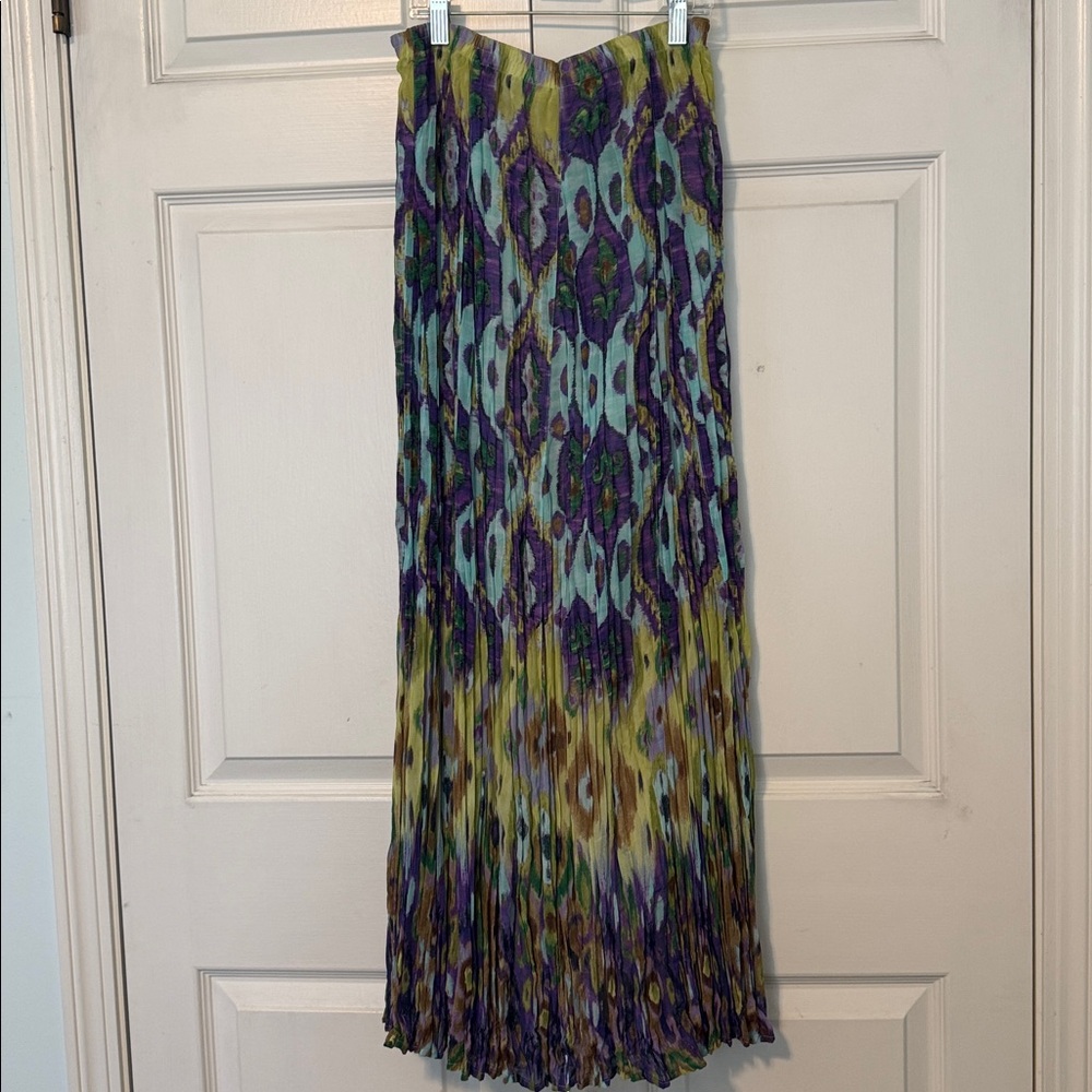 Chico’s Multicolor Geometric Patterned Maxi Pleat… - image 5